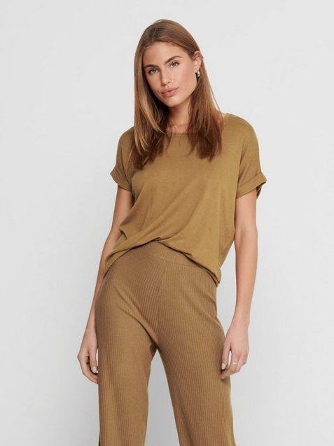 ONLY T-Shirt ONLMOSTER S/S O-NECK TOP NOOS JRS mit Aufschlag am Arm