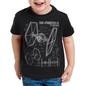 style3 T-Shirt TIE Jäger Blaupause star krieg wars imperium der sterne vader