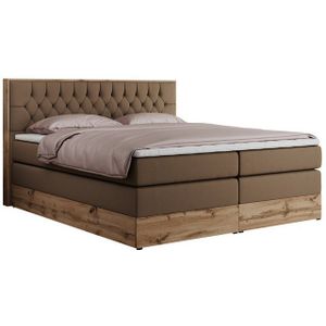 MKS MÖBEL Boxspringbett AMORE KING (Set, T30-Schaum, Topper T-25, fünf Matratzen, zwei Bettkästen), mit Multipocket Matratzen, Boxspringbett, mit Möbelplatten