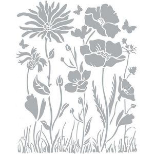 Stamperia Malschablone Atelier Flower, 25 cm x 20 cm