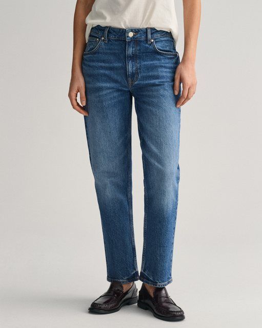 Gant Straight-Jeans STRAIGHT CROPPED JEANS Verkürzte Jeans mit geradem Bein