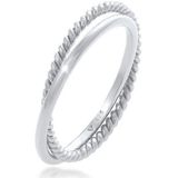Elli Fingerring Wickelring Klassik Fein Gedreht 925 Silber