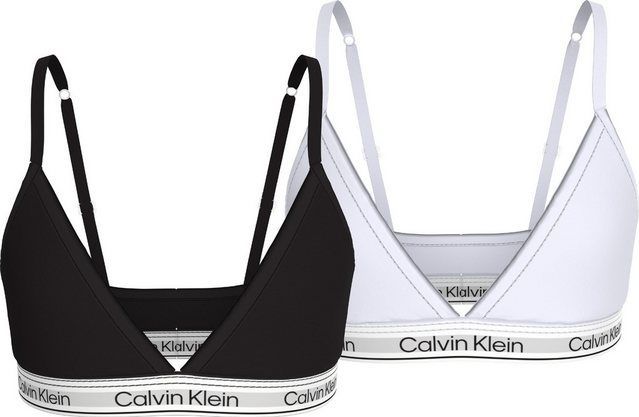 Calvin Klein Underwear Triangel-BH 2PK TRIANGLE (Packung, 2-tlg., 2er-Pack) mit Logobund