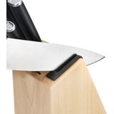 KitchenAid Messerblock Classic (5tlg), Messer japanischer Stahl, Schärfer, Birkenholzblock