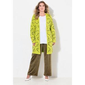 MIAMODA Strickjacke Strickjacke Classic Fit Herzmuster