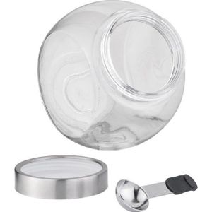 APS Vorratsglas, Edelstahl, Glas, (1-tlg), mit Löffel mit magnetischem Silikongriff, 3 Liter