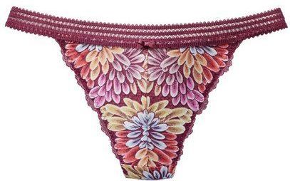 Vivance Tanga aus bunter, blumiger Spitze mit hübschem Zierbund
