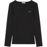 Marc O'Polo Langarmshirt mit Label-Print in Brusthöhe