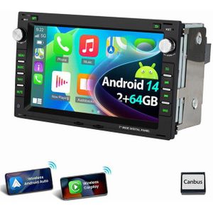 ESSGOO Autoradio Carplay Für VW Polo 9N Golf 4 Passat B5 T5 Android 14 Autoradio (Digitalradio (DAB), FM, RDS, 2+64GB/2+32GB)