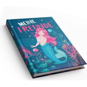 itenga Notizbuch itenga Freundebuch Meerjungfrau DIN A5, 88 Seiten 150g Naturpapier