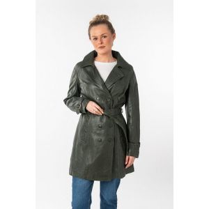 Mauritius Ledermantel GWTaresa (2-tlg., mit Bindegürtel) Leder-Trenchcoat mit Bindegürtel