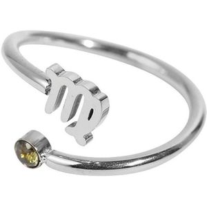 Firetti Fingerring Schmuck Geschenk Damenring Sternzeichen, Made in Germany - mit Zirkonia (synth)