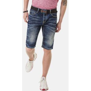 Cipo & Baxx Jeansbermudas Capri mit stylischen Ziernähte