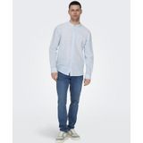 ONLY & SONS Langarmhemd ONSCAIDEN LS MAO STRIPE LINEN SHIRT NOOS