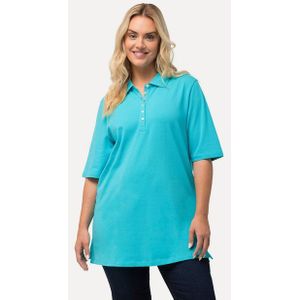 Ulla Popken T-Shirt Poloshirt Piqué Polokragen Samt-Knopfleiste
