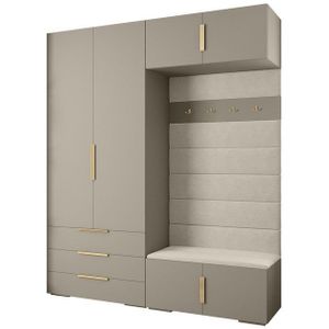 ABIKS MÖBEL Kompaktgarderobe INOVA 1 SATZ 12 Möbelset, Garderobe mit Kleiderstange und Regalen