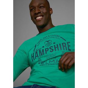 DELMAO Langarmshirt mit modernem Print - NEUE KOLLEKTION