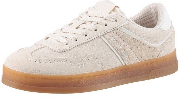 Tommy Jeans THE GREENWICH SUEDE Plateausneaker, Freizeitschuh, Halbschuh, Schnürschuh mit gepolstertem Schaftrand