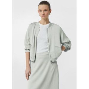 Comma Blusenblazer Boxy-Jacke aus Satin mit elastischen Bündchen