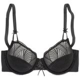 LASCANA Bügel-BH mit modischer Stickerei Spitze und Schnürung, Dessous