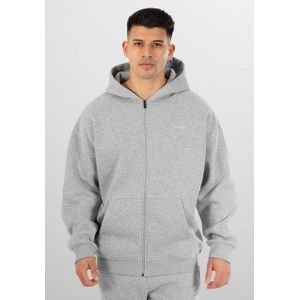 Smilodox Kapuzensweatjacke Marin, Zip Hoodie Oversize Fit mit Ton-in-Ton Reißverschluss, Sweater Oversize, Lässig Relaxed Fit Zip Pullover Große Kapuze Streetwear Sport Freizeit