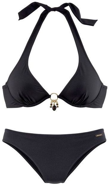 Bruno Banani Bügel-Bikini mit gold-schwarzenen Accessories