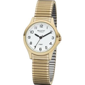 Regent Quarzuhr W0075, 30853999, Armbanduhr, Damenuhr, Flexband, Zugband, Edelstahlarmband