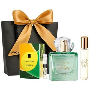 AVON Cosmetics Eau de Parfum TTA THIS LOVE Set Eau de Parfum 50ml, Taschenspray 10ml, Geschenk, 4-tlg., Floraler Damenduft mit edler Verpackung und Reisegröße