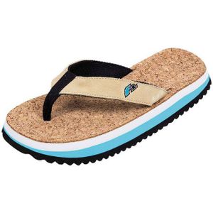 F2 F2 Herren Schuhe Beach Slipper Flip Flops 38/39 Blau/Beige 2024/25 Slipper