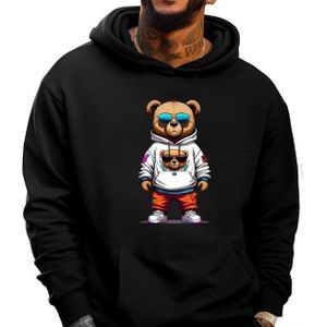 Banco Hoodie Herren Kapuzenpullover Hoodie Pullover Kapuze Druck TeddyBär