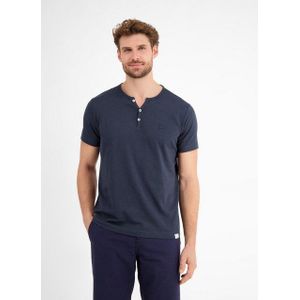 LERROS Henleyshirt LERROS Serafino-Shirt in unifarbener Strukturware