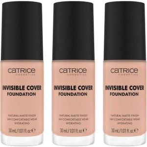 Catrice Foundation Invisible Cover Foundation, 3-tlg., mit langanhaltendem Finish