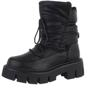 Ital-Design Damen Snowboots Freizeit Snowboots (88489464) Blockabsatz Stiefeletten in Schwarz