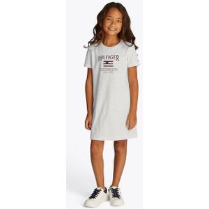 Tommy Hilfiger Shirtkleid HILFIGER SEQUINS FLAG TEE DRESS mit Pailetten, mit Logo-Flag