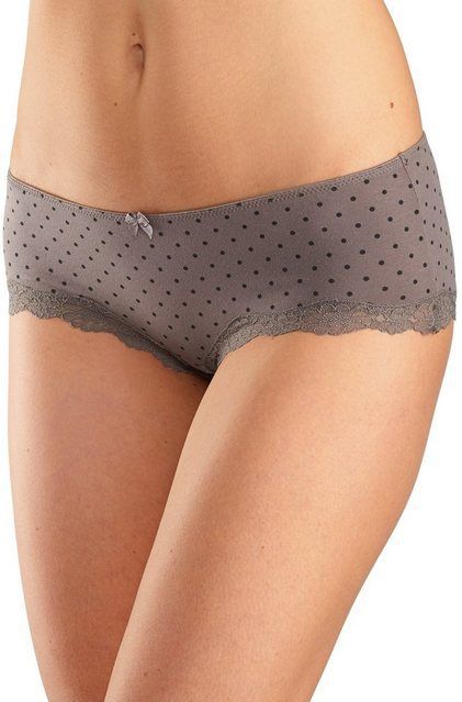 LASCANA Panty (3er-Pack) aus elastischer Baumwolle mit zarter Spitze