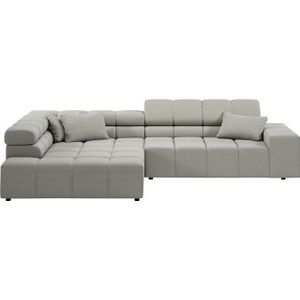 INOSIGN Ecksofa Ancona incl. Kopfteilverstellung, Zierkissen Breite 319cm, L-Form, wahlweise motorische Sitztiefenverstellung, auch in Cord + Easy Care