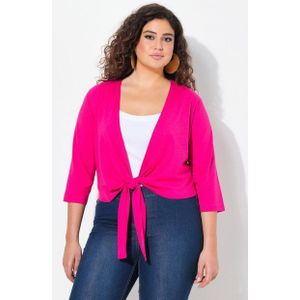 Ulla Popken T-Shirt Bolero kurze Jacke Jersey 3/4-Arm Saumknoten