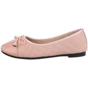 Ital-Design Damen Freizeit Ballerina (85894056) Blockabsatz Klassische Ballerinas in Altrosa