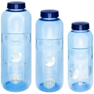 AcalaQuell Trinkflasche Optimal Set Grip, 1x 0,5L, 1x 0,75L, 1x 1,0L, weichmacherfrei & lebensmittelecht