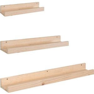 Astigarraga Kit Line Wandregal Hängeregal "LONGUE", Vollholz, drei Größen, Bilderleiste, Bilderregal