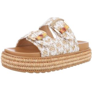 Ital-Design Komfortable Sommerschuhe – Stilvolle Sandalen Plateausandaletten (89323039) Flach Pantoletten in Weiß