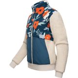 Ragwear Fleecejacke Madaras Flower Flauschige Damen Übergangsjacke aus Teddyfleece