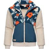 Ragwear Fleecejacke Madaras Flower Flauschige Damen Übergangsjacke aus Teddyfleece