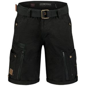 Geo Norway Cargoshorts Geo Norway Herren Shorts PASSPARTOUT (mit abnehmbarem Gürtel) in Unifarbe