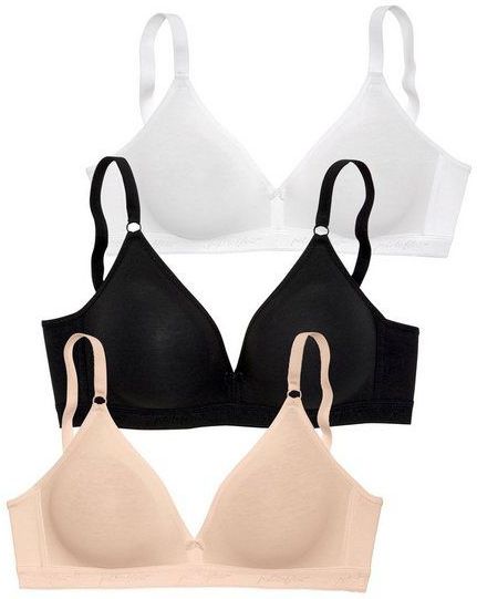 petite fleur Bralette-BH (Packung, 3 Stück) ohne Bügel im Triangel-Schnitt aus Baumwolle, Basic Dessous