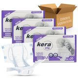 Kera Windeln Inkontinenz Slip MAXI NIGHT PREMIUM saugstarke Windeln für Erwachsene (mit doppeltem AUSLAUFSCHUTZ, 80-St., Atmungsaktive Erwachsenen Windel Cotton Feel), für den nächtlichen Gebrauch