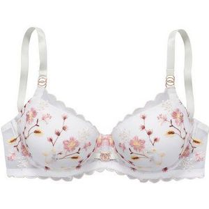 LASCANA Schalen-BH mit Bügel aus zarter Blumen-Stickereispitze, sexy Dessous