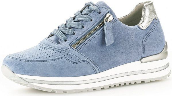 Gabor TURIN Keilsneaker mit Lochmuster, Weite H, Freizeitschuh, Halbschuh, Schnürschuh
