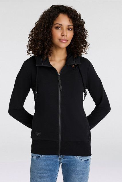 Ragwear Sweatjacke PAYA CORE mit Logo Stickerei und Zierknöpfen