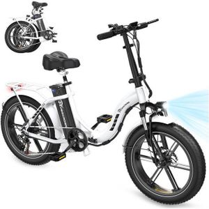 Evercross E-Bike Cityrad Faltbares Elektrofahrrad mit 20*4" fetter Reifen 48V13AH, 7 Gang Shimano, 624 Wh, Pedelec Elektro-Cityrad klapprad E-Bike bis zu 100km Damen Herren